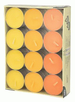 Teelichter Set gelb-orange (24 Stück)